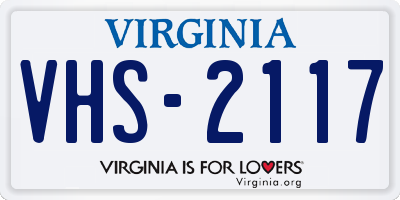 VA license plate VHS2117
