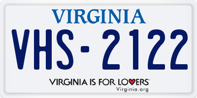 VA license plate VHS2122