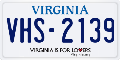 VA license plate VHS2139