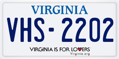 VA license plate VHS2202