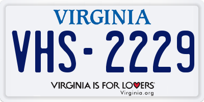 VA license plate VHS2229