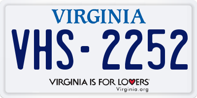 VA license plate VHS2252