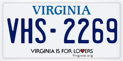 VA license plate VHS2269