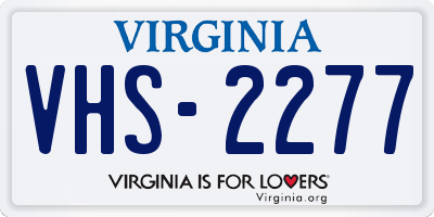 VA license plate VHS2277