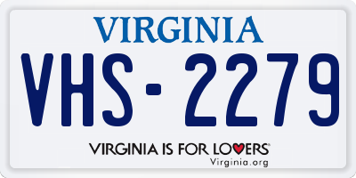 VA license plate VHS2279