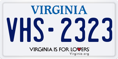 VA license plate VHS2323
