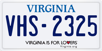 VA license plate VHS2325
