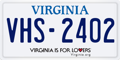VA license plate VHS2402