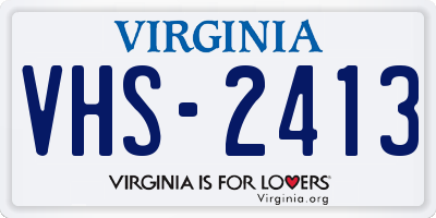VA license plate VHS2413