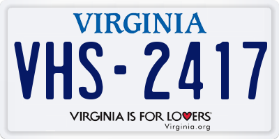 VA license plate VHS2417
