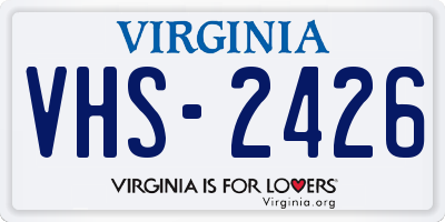 VA license plate VHS2426