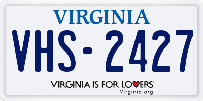 VA license plate VHS2427