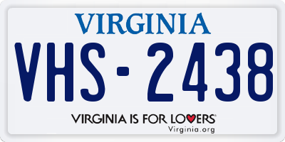 VA license plate VHS2438