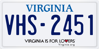 VA license plate VHS2451