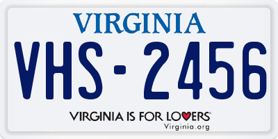 VA license plate VHS2456