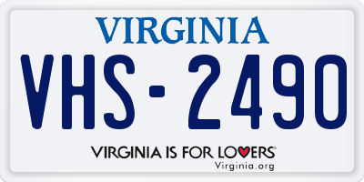 VA license plate VHS2490