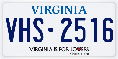 VA license plate VHS2516
