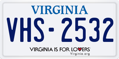 VA license plate VHS2532