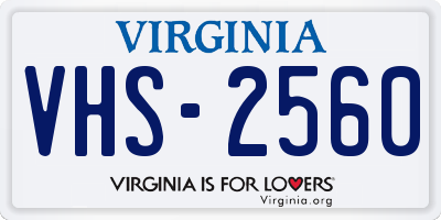 VA license plate VHS2560