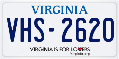 VA license plate VHS2620