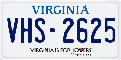 VA license plate VHS2625
