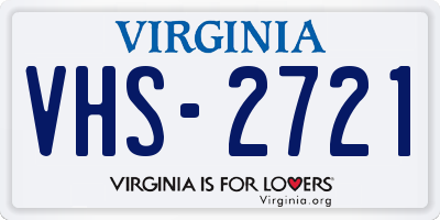 VA license plate VHS2721