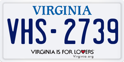 VA license plate VHS2739