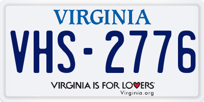 VA license plate VHS2776