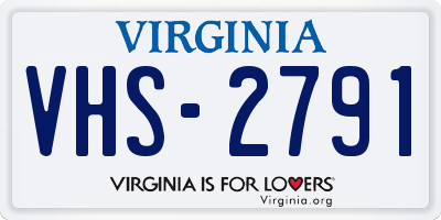 VA license plate VHS2791