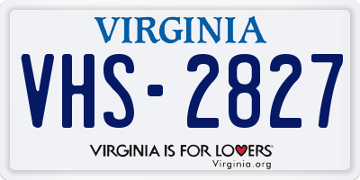 VA license plate VHS2827