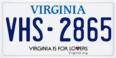 VA license plate VHS2865