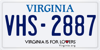 VA license plate VHS2887
