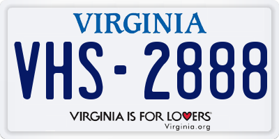 VA license plate VHS2888