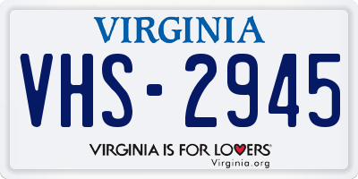 VA license plate VHS2945