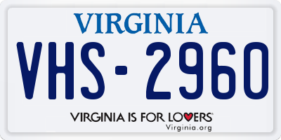 VA license plate VHS2960