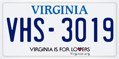 VA license plate VHS3019