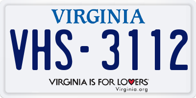 VA license plate VHS3112