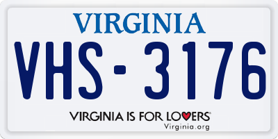 VA license plate VHS3176