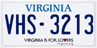 VA license plate VHS3213