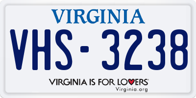 VA license plate VHS3238