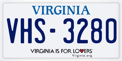 VA license plate VHS3280