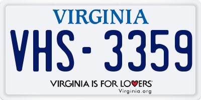 VA license plate VHS3359