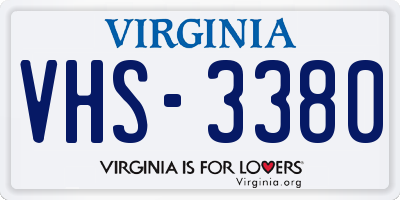 VA license plate VHS3380