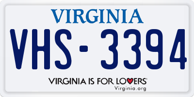 VA license plate VHS3394