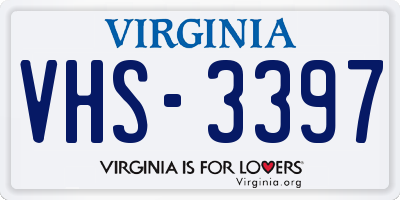 VA license plate VHS3397
