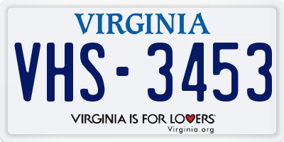 VA license plate VHS3453