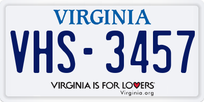 VA license plate VHS3457