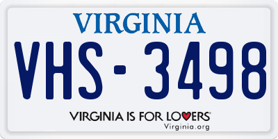 VA license plate VHS3498