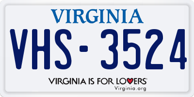 VA license plate VHS3524