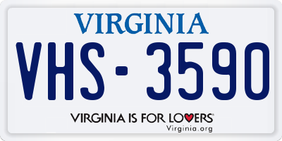 VA license plate VHS3590